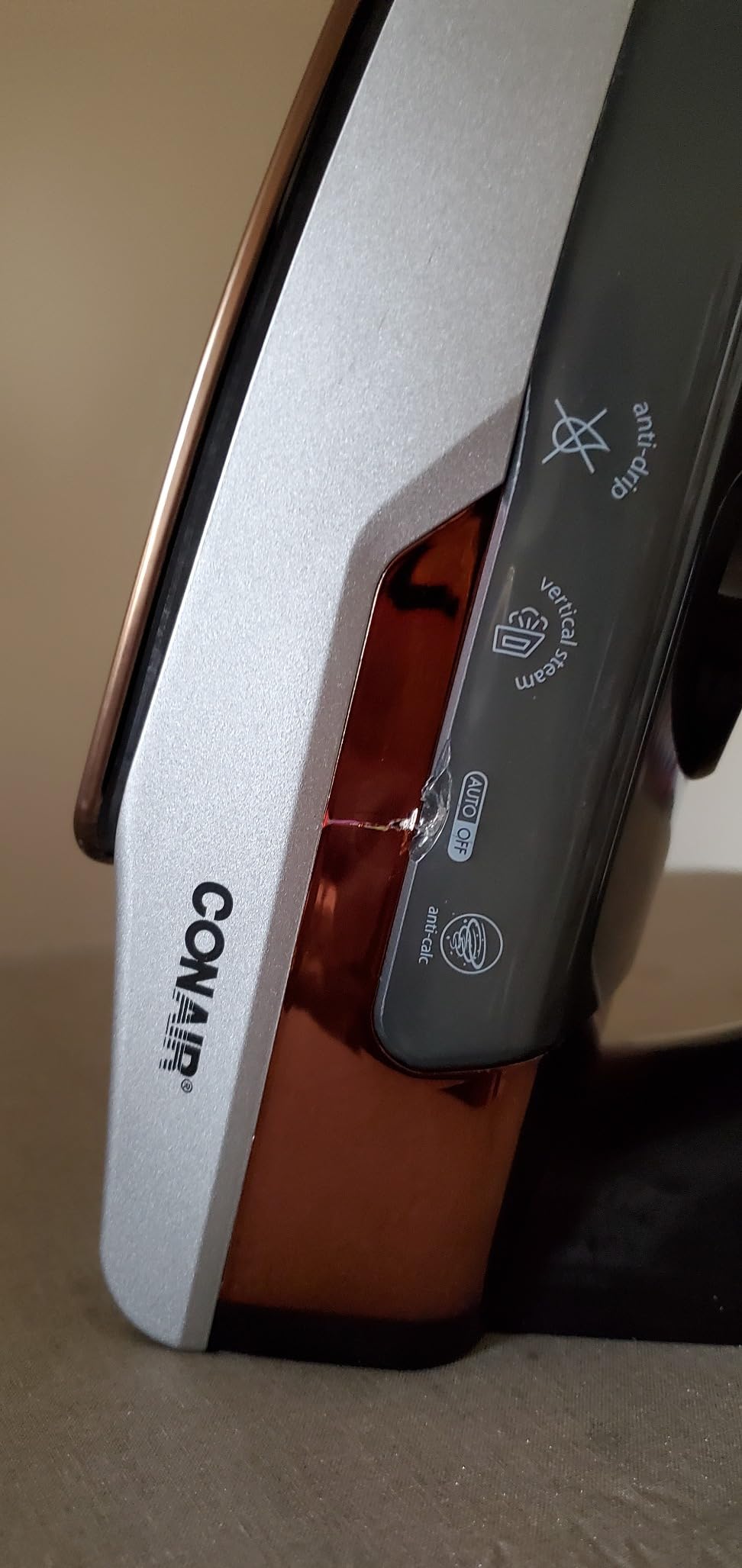 Iron arrived damaged