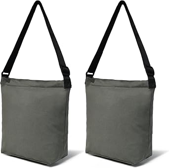 ADYAN Canvas Bag Pack of 2 Cotton 12 Oz Reusable Canvas Tote Bag for Shopping Grocery DIY Painting and Crafts