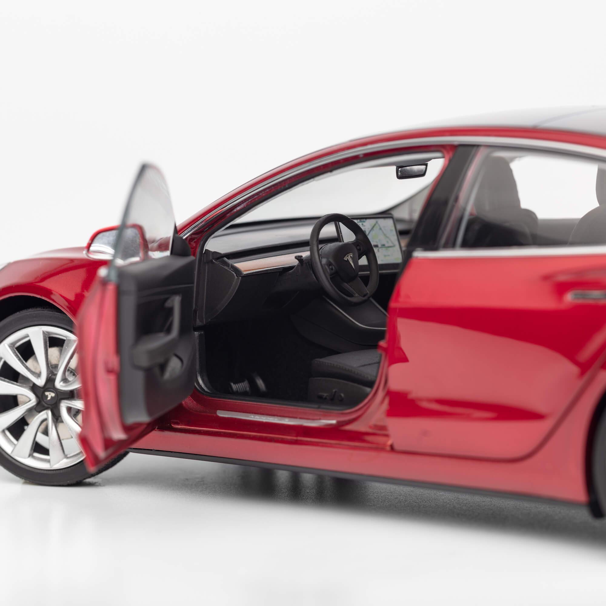 Buy Tesla Diecast 1:18 Scale Model 3 - Multi Coat Red Online at