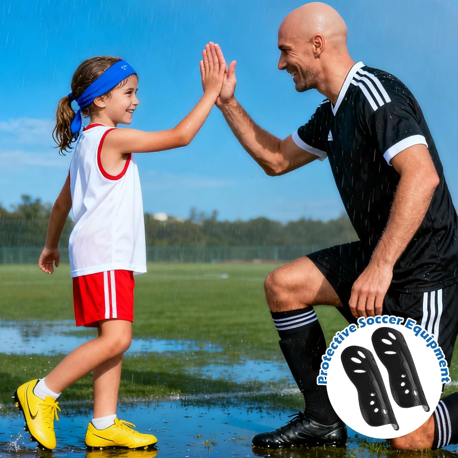 Soccer Shin Guards, 2 Pairs Soccer Shin Sleeves Superlight and Breathable Shin Guard Equipment for Boys and Girls, Protective Football Gear Shin Pads for Youth Teens Adults - Image 6