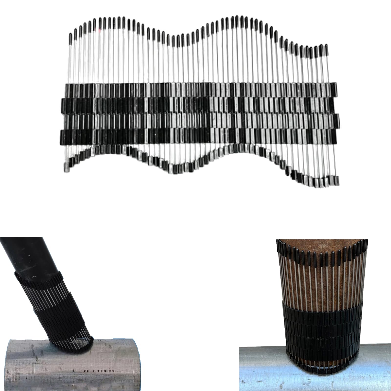 Strumento di profilazione per tubi multi-superficie, nuovo strumento di misurazione per contorni, copertura completa ad alta precisione, duplicatore di contorni assemblato smontato (nero, 50 cm)