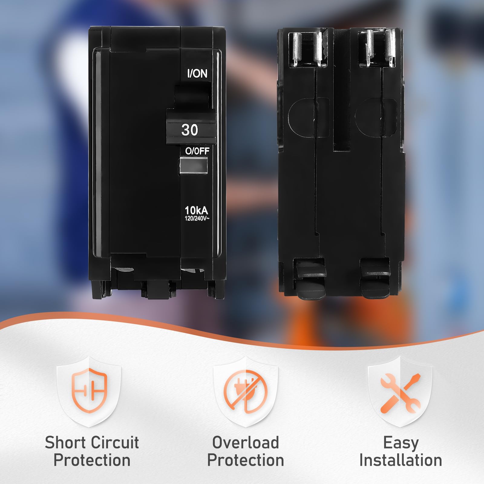 QO230CP,30 Amp 2P Circuit Breaker,Compatible with SD QO Load Center, CSED, and NQOD Distribution Panels,Indicator Light,30 Amp Tandem Breaker — Amazon image 4