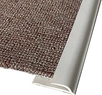 Vista 8 de MBROS Tira de borde de alfombra extra larga, tira de umbral de suelo autoadhesiva cortable para puerta, azulejo de madera a alfombra