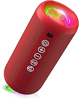 Vista 1 de Ortizan Portable Bluetooth Speaker: IPX7 Waterproof, 24W Loud Sound, Deep Bass, Bluetooth 5.3, LED Lights, Wireless Stereo Pairing, 30H Playtime