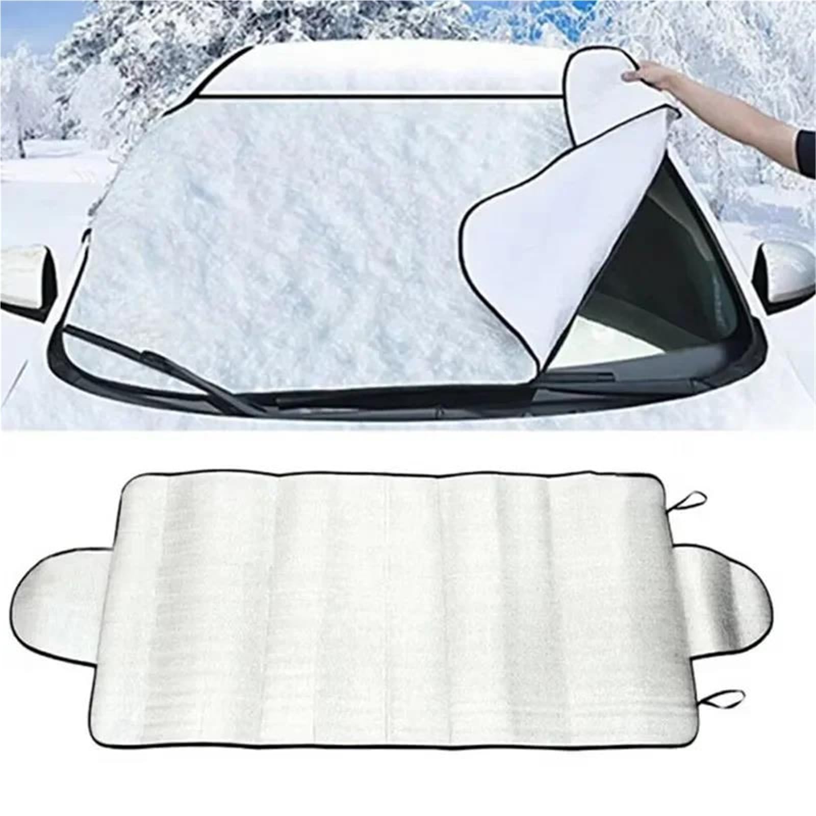 Copinverno Ertura per Parabrezza Auto Copertura Protettiva Invernale per Parabrezza Anteriore per Protezione da Neve per Auto Universale
