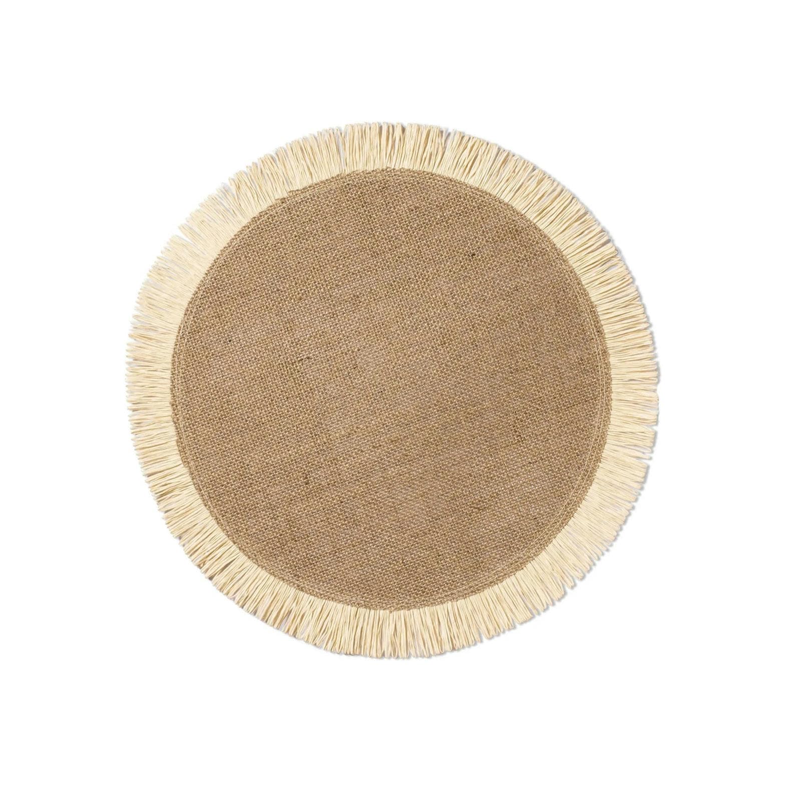 Napperon tissé anti-rayure et sous-verre pour protéger les tables délicates en bois, lot 6