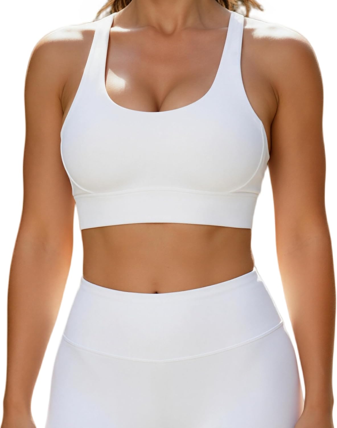 Grace Form Women's Sports Bra Padded Push Up Ultra Soft Sports Bras for Women Full Coverage Medium-Low Support