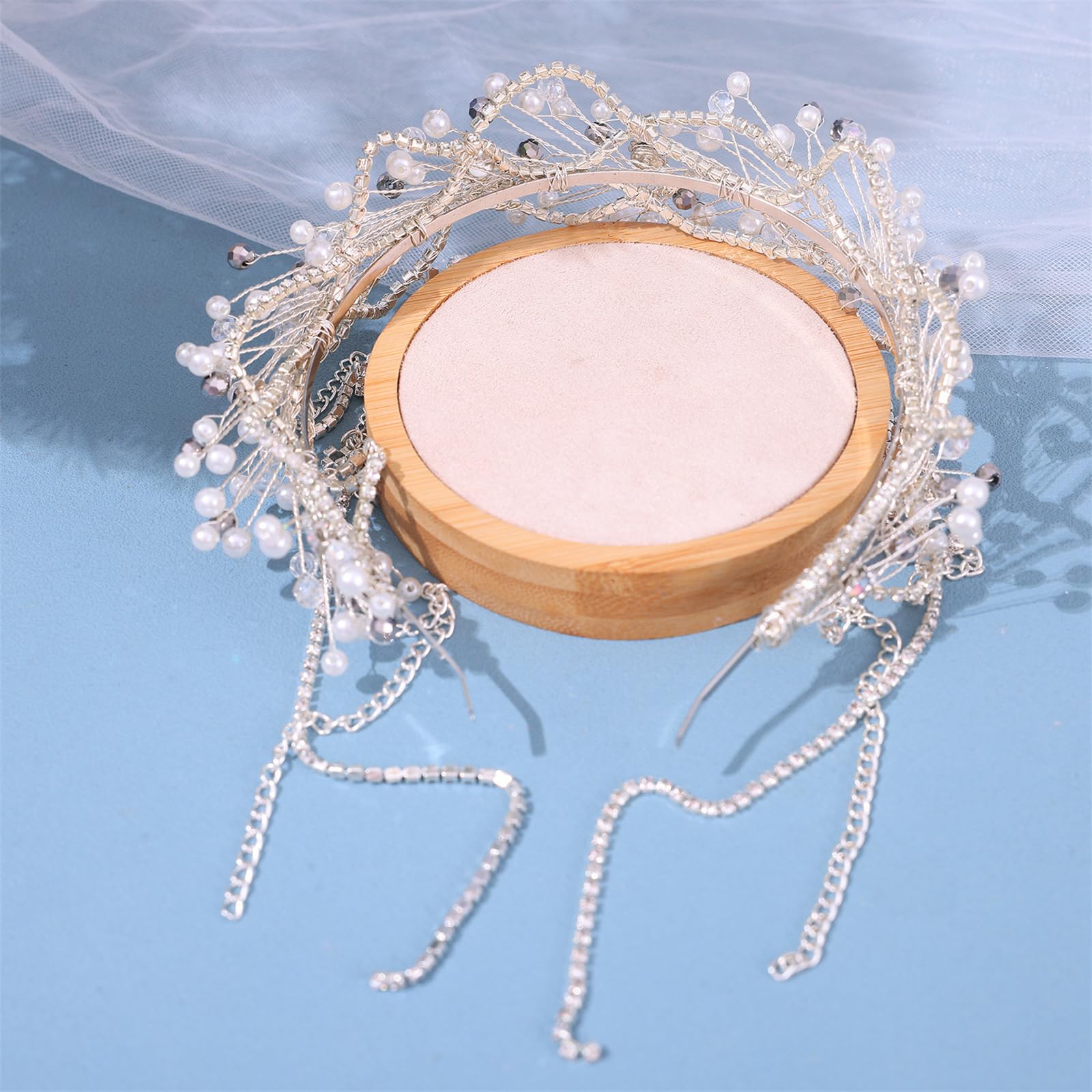 Accessorio per capelli alla moda per matrimonio, elegante fascia per capelli da sposa, accessorio alla moda per feste ed eventi, splendido gioiello alla moda