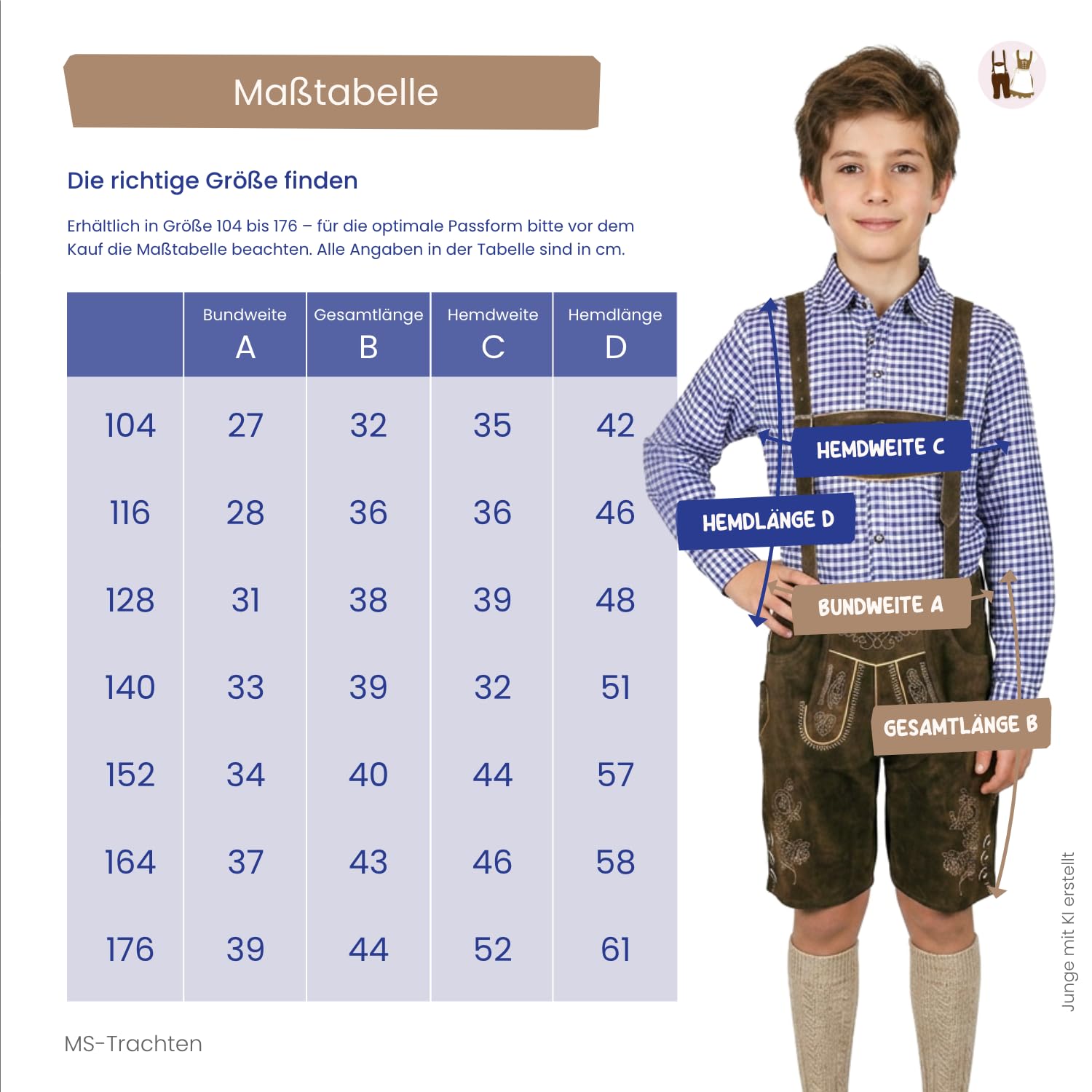 Trachtenset Leo Leo Pantaloni per Bambini in Pelle Pantaloni Tradizionali con Camicia