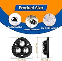 Vista 10 de Ruedas giratorias autoadhesivas, rodillos de electrodomésticos para electrodomésticos de cocina, rueda universal giratoria de 360° para caja