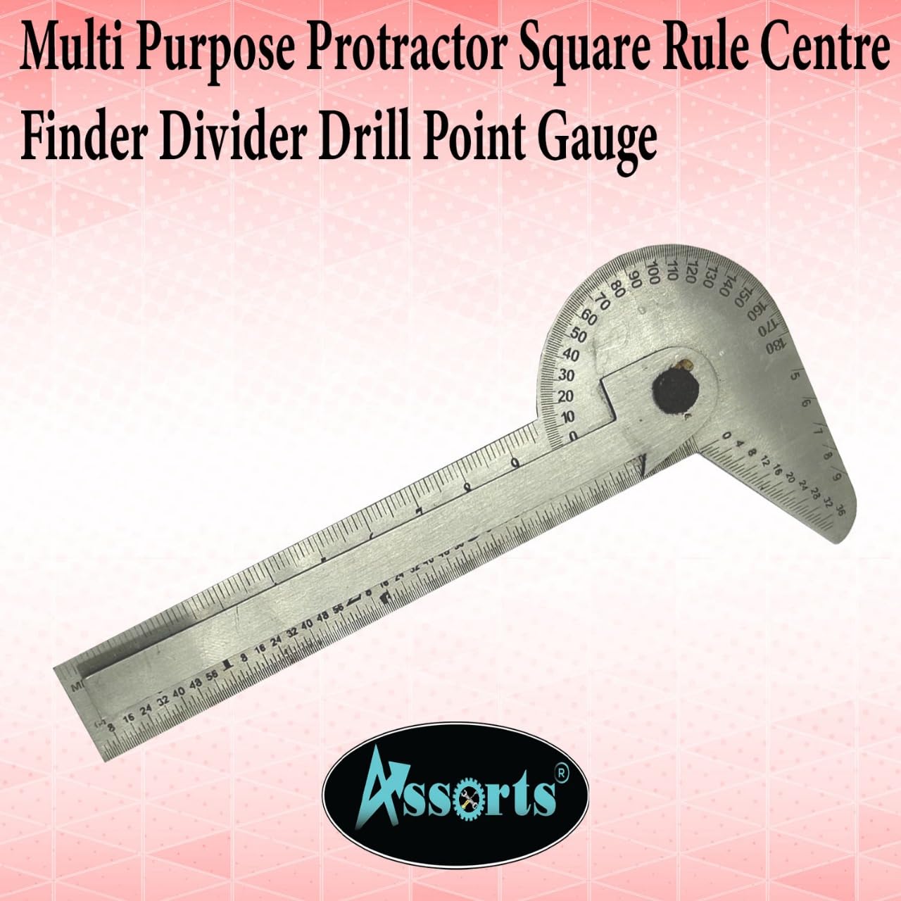 Multi-Purpose Protractor - Center Finder & Angle Tool -3