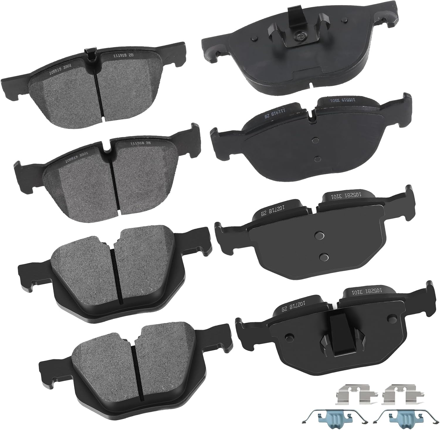 cciyu D1056 D1057 Front & Rear Professional Ceramic Brake Pads Set fit For 2005-2019 For Chrysler 300,2009-2019 For Dodge Challenger,2006-2019 For Dodge Charger,2005-2008 For Dodge Magnum