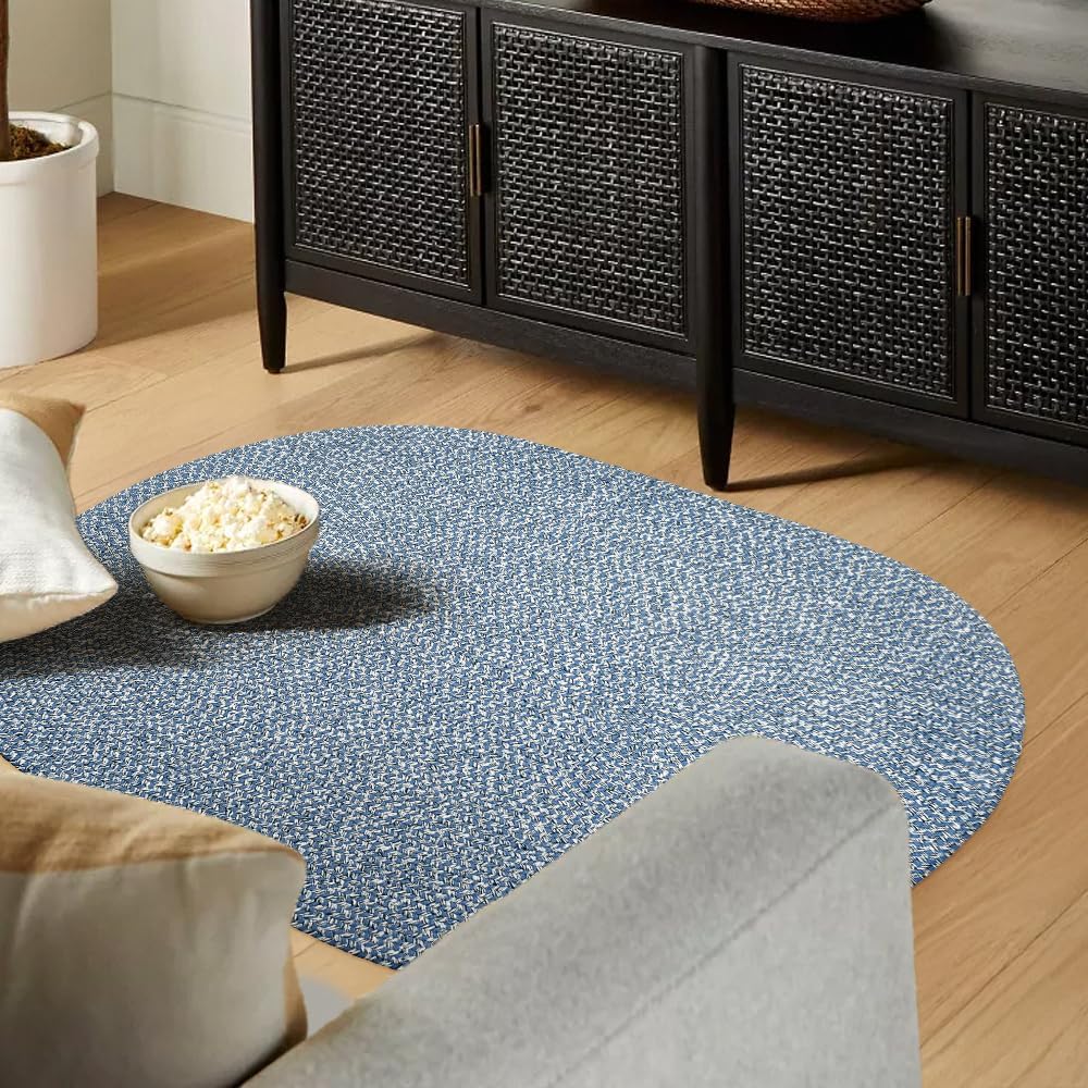 Farmville FV98 Ericas Estate 3' x 5' Oval - Braided Area Rug, Home Decor, Floor Mat or Bedroom Rug - Easy Care, Ideal for High Traffic Areas in Hallway and Living Room - Made in USA