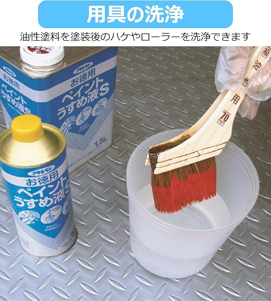 Asahipen Value Paint Thinner, Small, 3.8 fl oz (1 L), Paint, Dilution for Washing, Oil-based Paints, Cleaning Paint Tools, Wiping Dirt and Wax, Thinner, Made in Japan - 4
