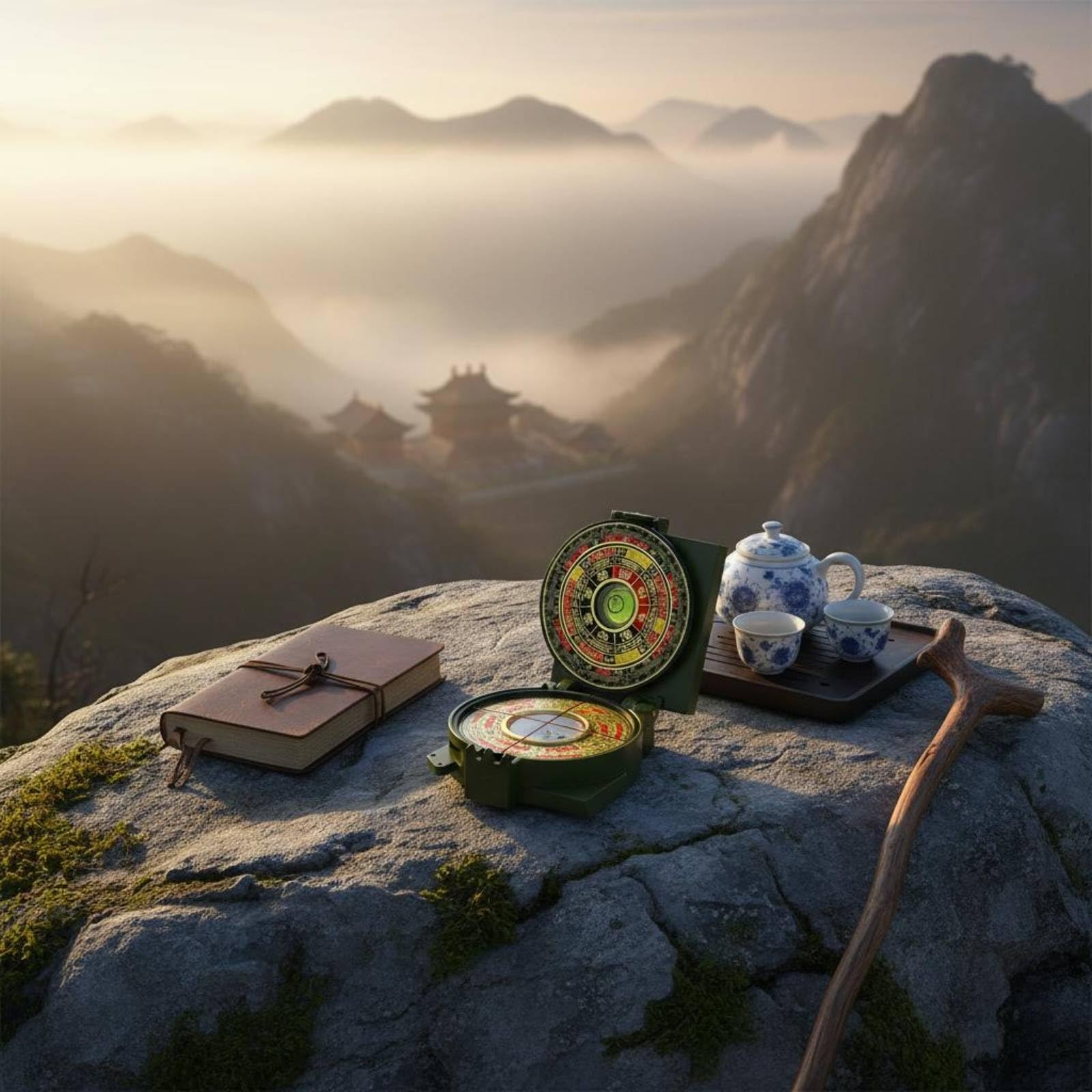 Navigation Kompass Feng Shui Kompass Klappkompass Orientierung Instrument aus Legierung Und Acryl mit Klappbarem Deckel für Präzise Ausrichtung für