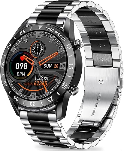 Miniatura 8 de Compatible con la correa de reloj inteligente LIGE, correas de repuesto de metal de acero inoxidable de liberación rápida compatibles con reloj