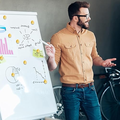 Miniatura 5 de DIFIT 50 imanes de nevera para refrigerador, imanes redondos para pizarra blanca, imanes redondos fuertes para nevera, pequeños imanes circulares,