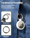 NALNIZ Airtag Case Keychain | Premium TPU Shockproof Protective Cover Holder for Apple Air tag Holder with Carabiner | GPS Tracker Case for Pets, Luggage, Keys & Kids Bag (Pink) gallery image
