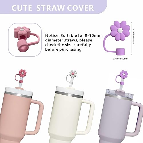 Miniatura 2 de HuLiPaLi Stanley Cup - Juego de accesorios que incluye 9 tapones de silicona a prueba de derrames, 3 tapas de paja para popotes de 0.39 a 0.39