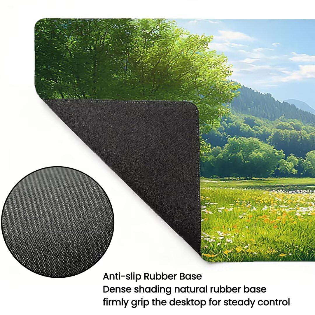 Podkładka pod mysz do gier XXL - 1200x600x3mm - Fabryczna duża antypoślizgowa podkładka pod klawiaturę biurową z przeszytymi krawędziami, krajobraz duża podkładka pod mysz do gier do biura i domu
