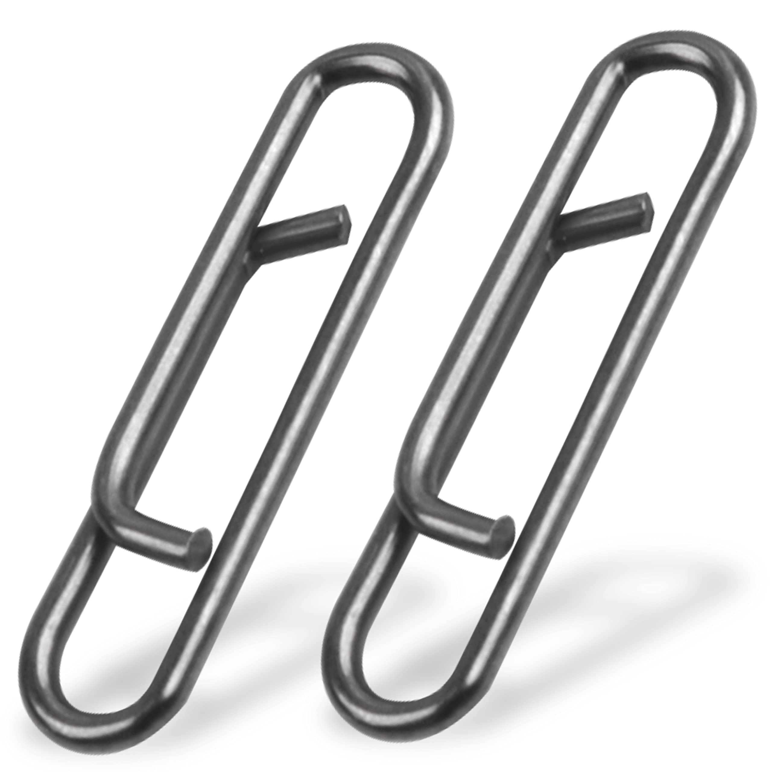 SILANON Power Fishing Clips Snaps,110pcs Stainless Steel Fishing Lure Quick Clips Speed Clips Quick Change Fast Snaps Swivels Connector Fishing Tackle Clips for Freshwater Saltwater