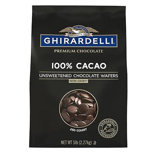 Miniatura 3 de Ghirardelli Chocolate Company Obleas 100% cacao sin azúcar, bolsa de 5 libras