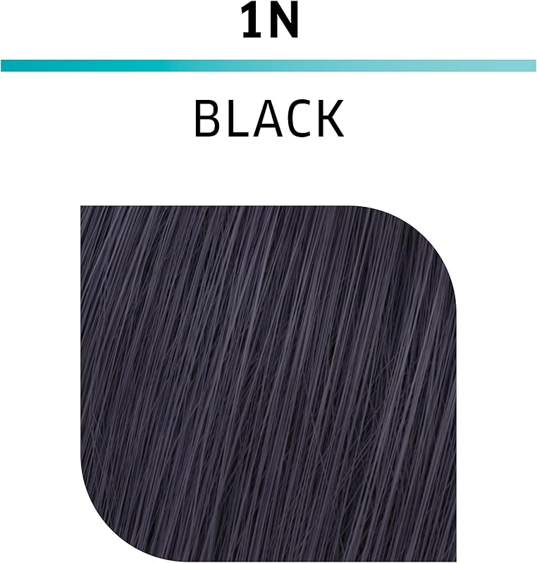 WELLA colorcharm Hair Dye & Coloring Kit, 1N Black Demi-Permanent + 10 Vol Cream Developer with Color Mixing Brush & Bowl for Mixing and Application, Great For Professional or At Home DIY Use, 4PC Set
