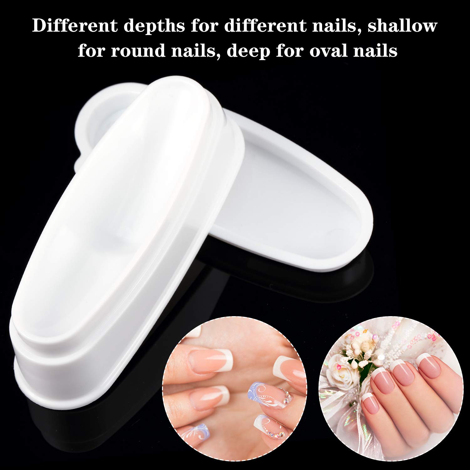 Nail Dip Container Tray Dipping Trays for Nail Dip Powder French Dip Nail Container and Soft Nail Dust Remover Powder Brush for Nail and Makeup Tool