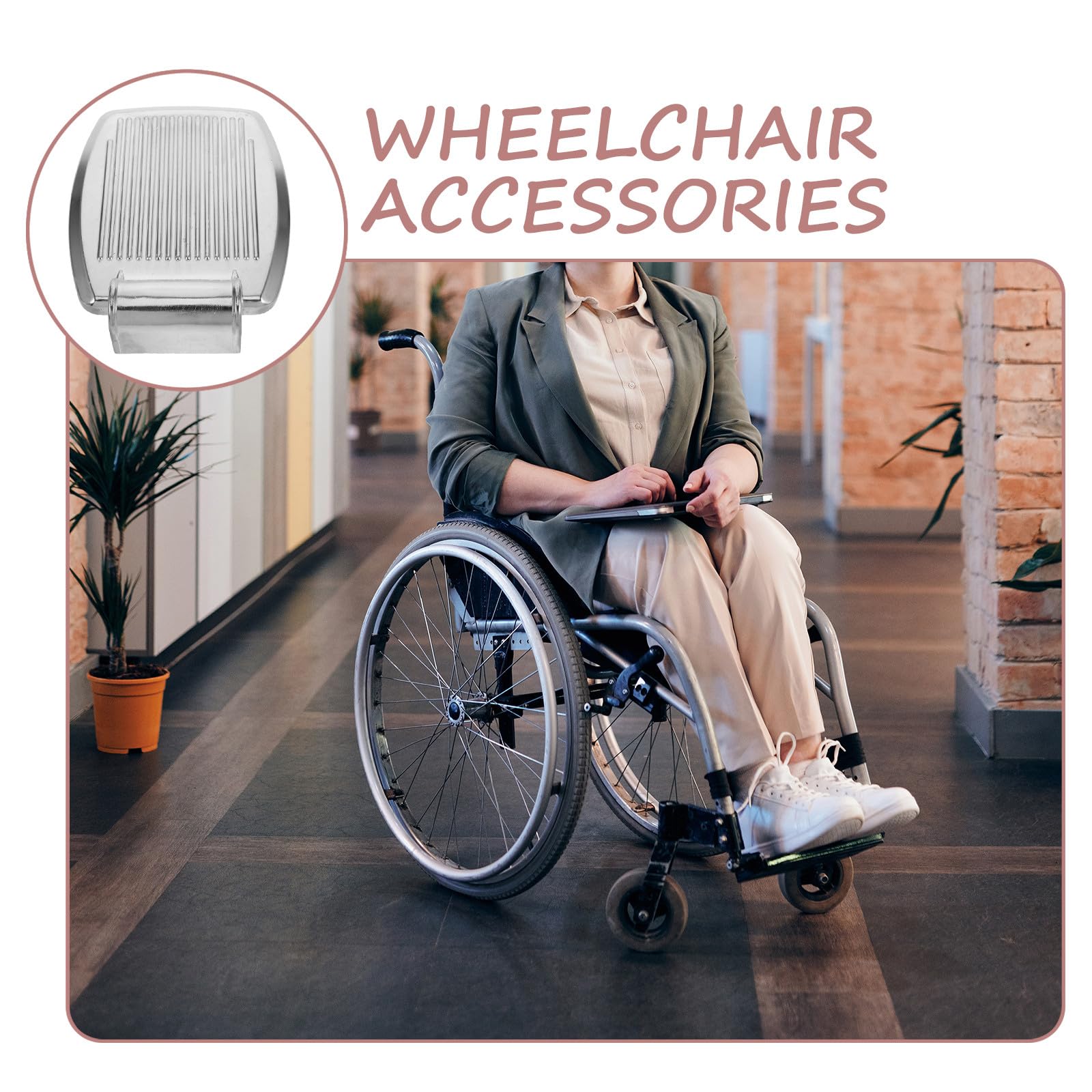 POPETPOP Poggiapiedi Sostitutivo in Lega di Alluminio per Sedia a Rotelle e Scooter per Disabili, Foro da 19 Mm, Set 2 Pezzi, Supporto Stabile per Monopattini e Deambulatori Anziani