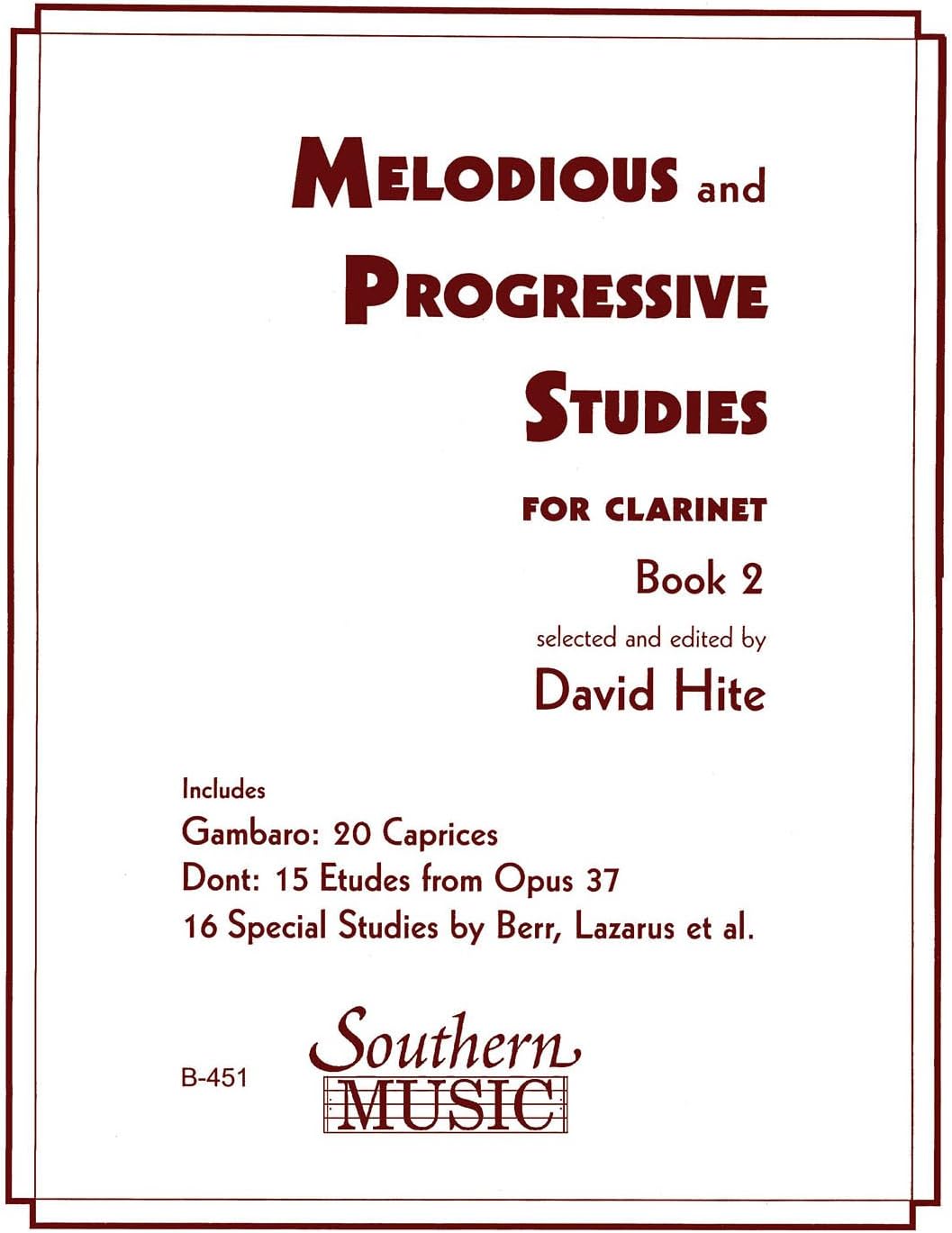 Melodious and Progressive Studies for Clarinet, Book 2