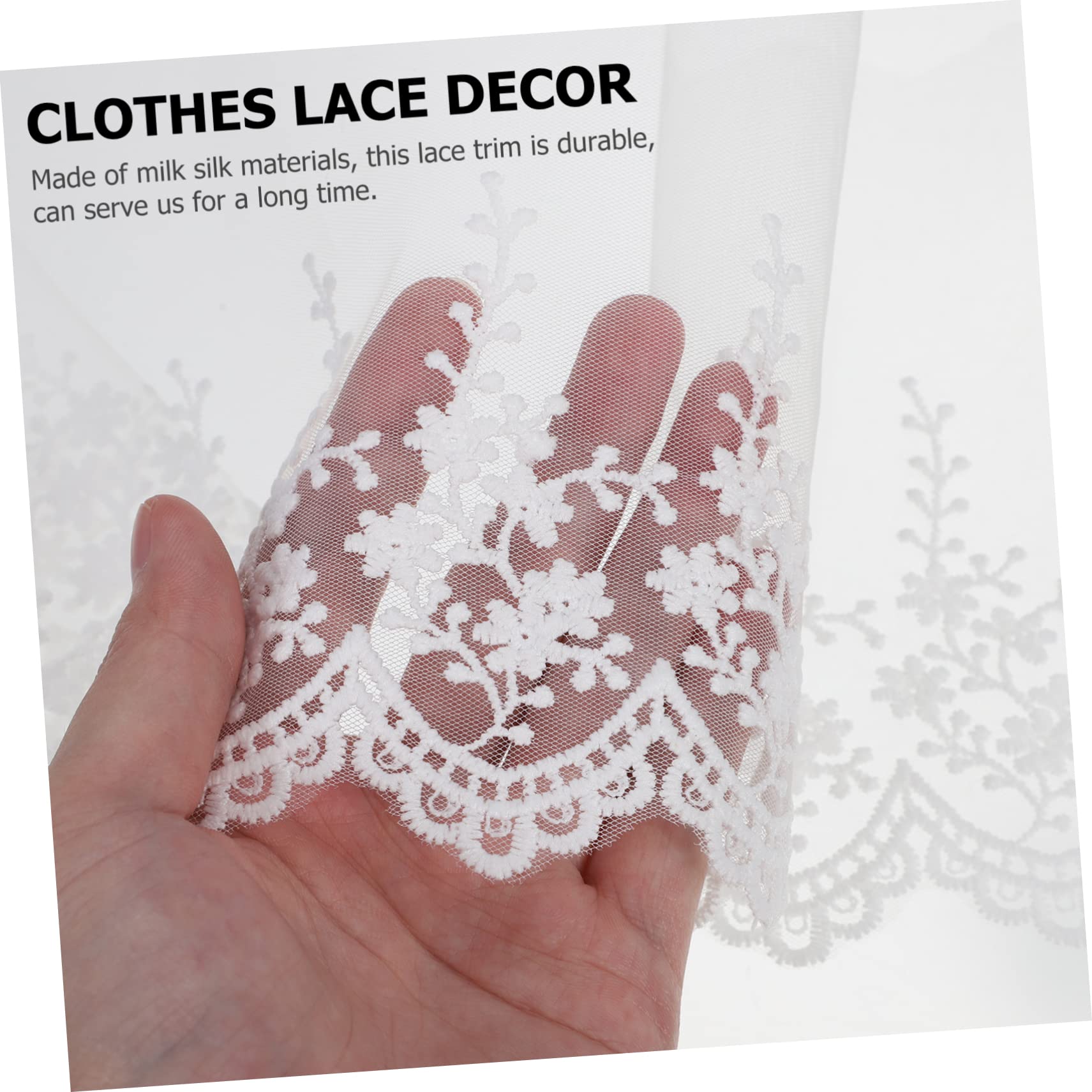 ifundom 2piezas Cinta De Encaje Para Manualidades y Costura Ribete De Yardas Para Decoración De Bodas Tarjetas Ropa y Proyectos