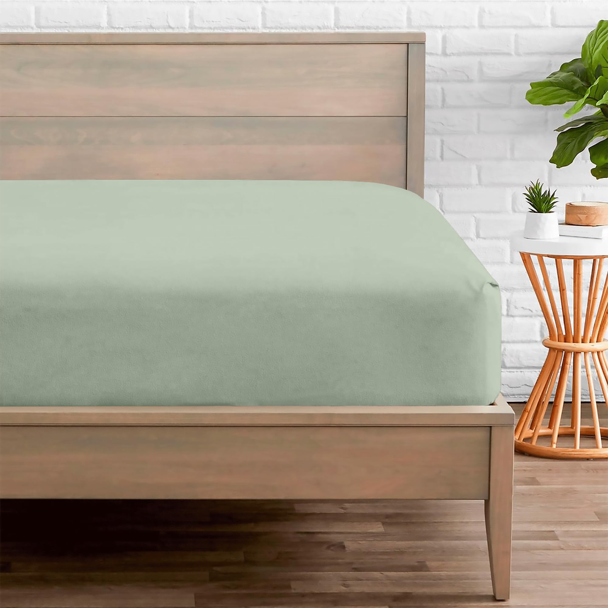 100% Brushed Cotton Soft Flannelette 30CM Fitted Sheets King size Thermal Soft Luxury Warm Flannel Extra Deep Cozy Bottom Bed Cover Kingsize - Image 7