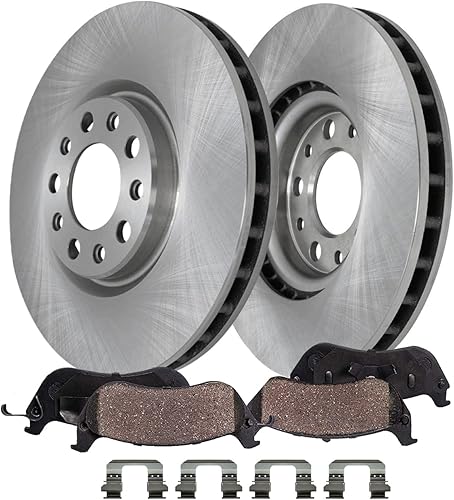 Miniatura 230 de Detroit Axle - Rotores de disco delantero de 10.827 in + pinza de freno lateral del pasajero de repuesto para Toyota RAV4 Prius V Lexus HS250H Scion