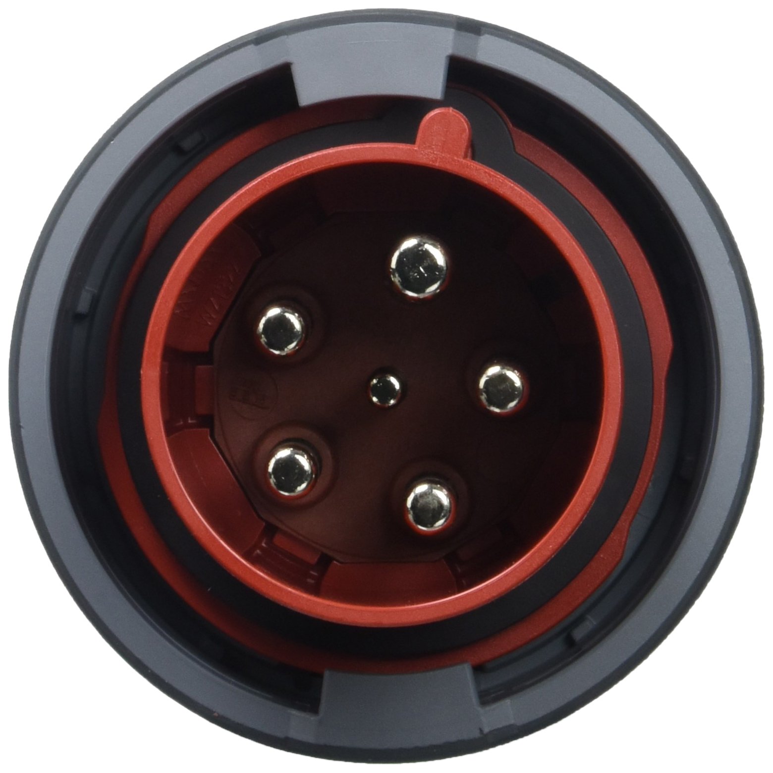 Mennekes 101200146 Clavijas Power Top XTRA, Tomas de Corriente CEE, 400 V, 50-60 Hz, 63 A, 5 Polos, IP 67, Rojo