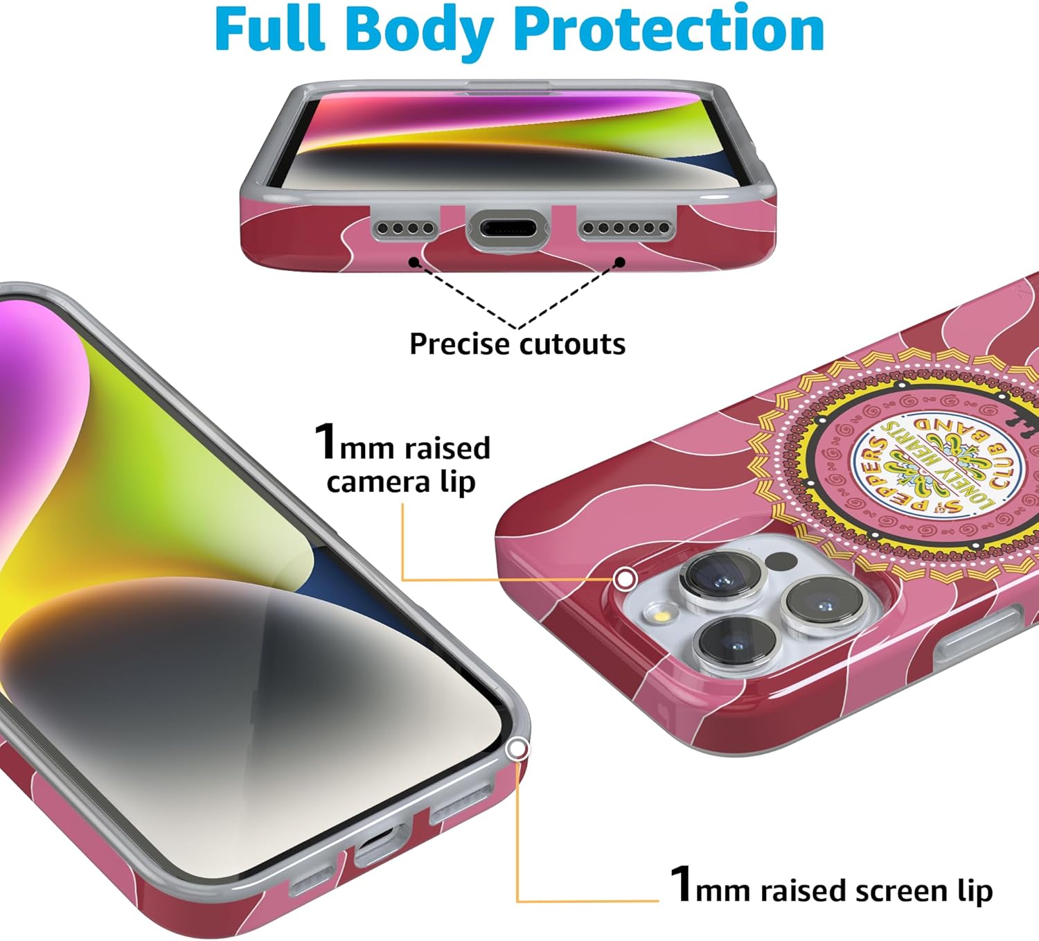 Casely iPhone 16 Pro Max Case | Lonely Hearts Club | The Beatles SGT. Pepper's | Compatible with MagSafe | Classic Ultra Slim Design