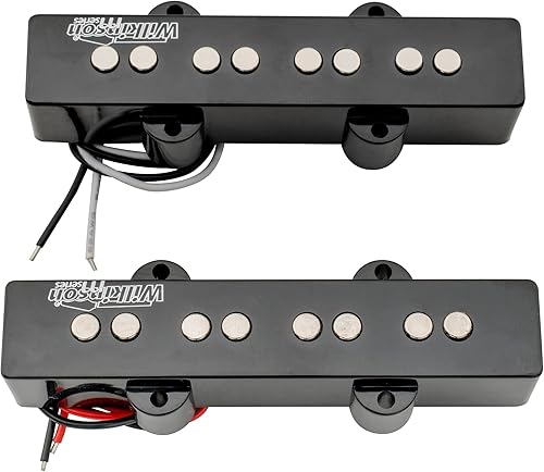 Miniatura 5 de Wilkinson WOJB Vari Gauss - Juego de pastillas de cerámica para bajo eléctrico JB Style de 4 cuerdas, color negro