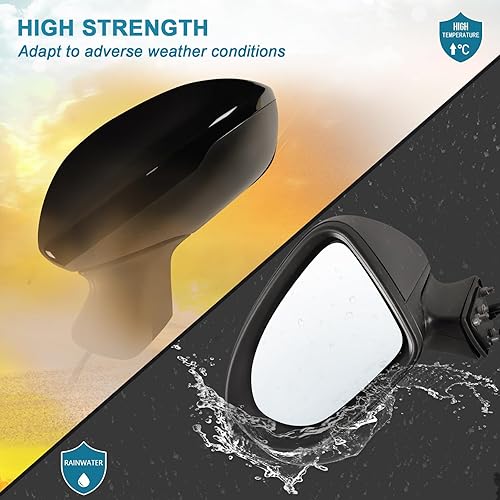 Miniatura 3 de Lqito Espejo lateral izquierdo del conductor compatible con Chevy Cruze SedanHatchback 2016-2019 con vidrio eléctrico sin calefacción, sin