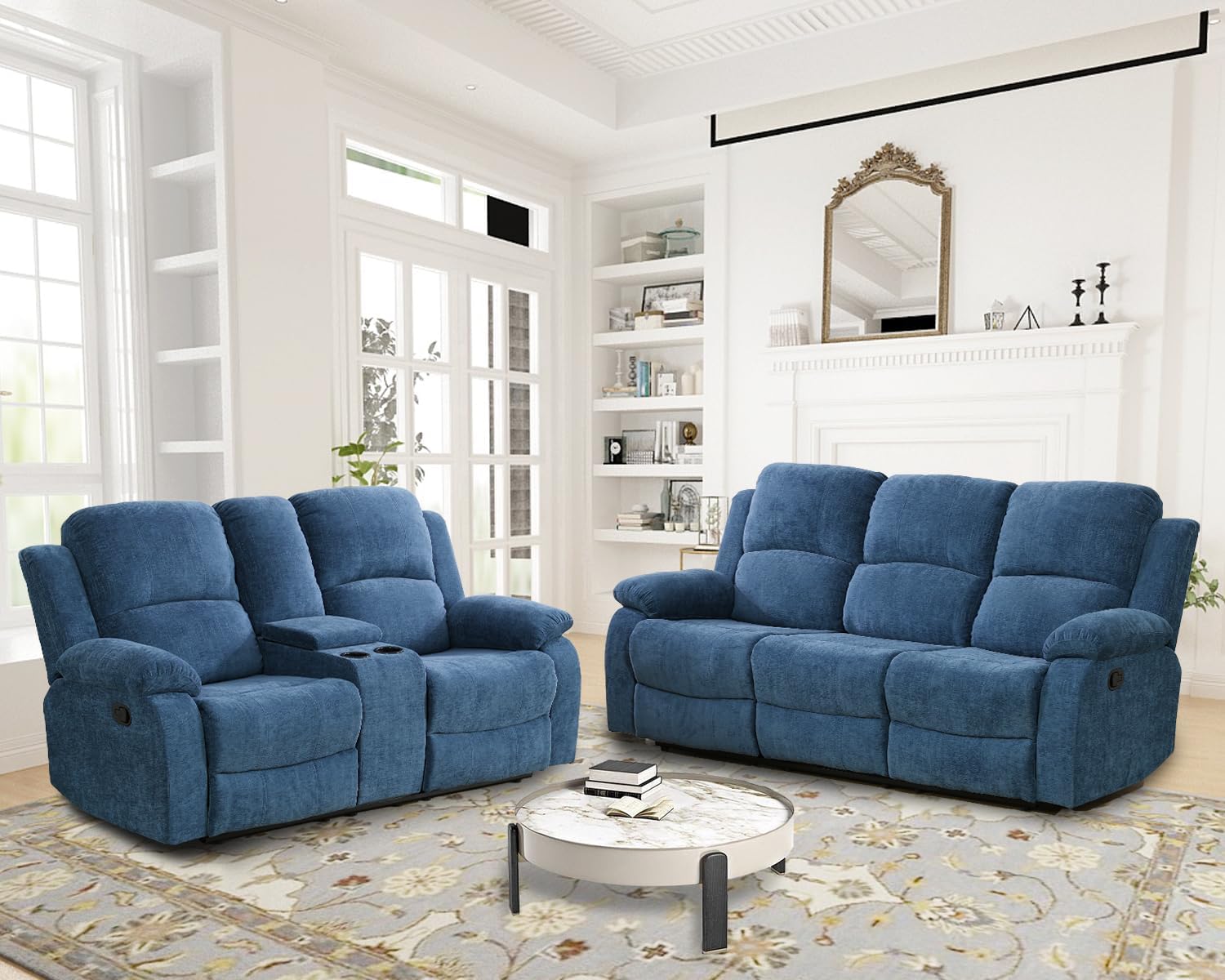 Power Recliner Living Room Sets The Man-Den Gray Power Reclining - Main Image