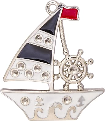 A N KINGPiiN Lapel Pin for Men Sail Boat Brooch Suit Stud, Shirt Studs Mens Accessories Multi Metal