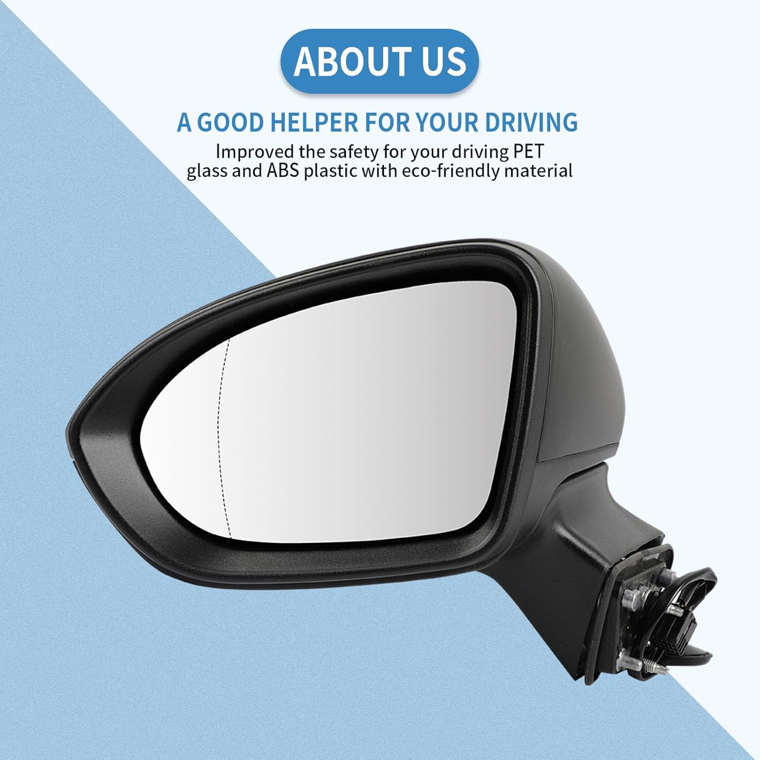 ECCPP Exterior Mirrors Replace with 2016-2019 For Chevy For CRUZE Driver Side 39125813-PFM