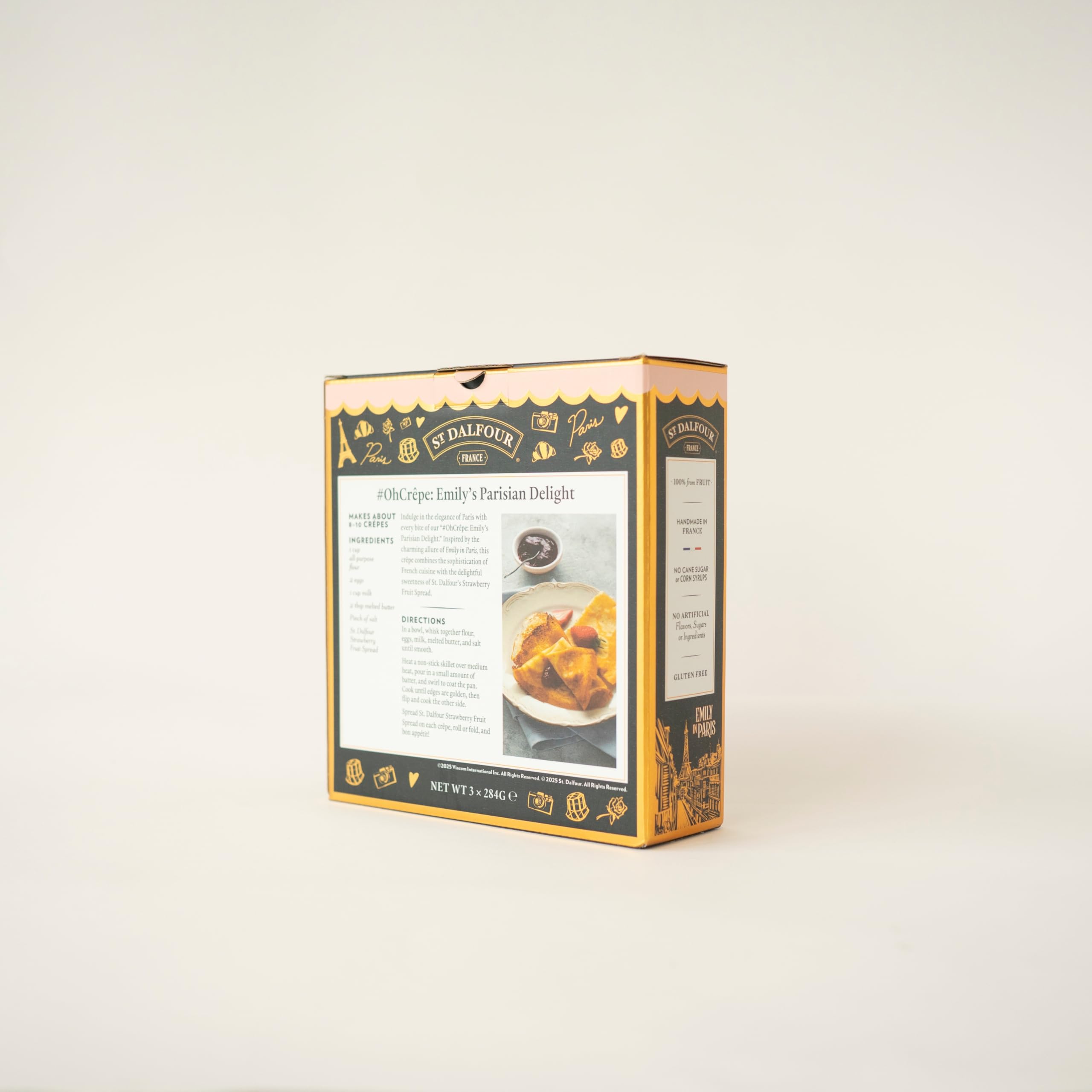 St Dalfour Emily in Paris Confiture d'orange-gingembre, 284g, Lot de 3, sans sucre ajouté, 100% fruits