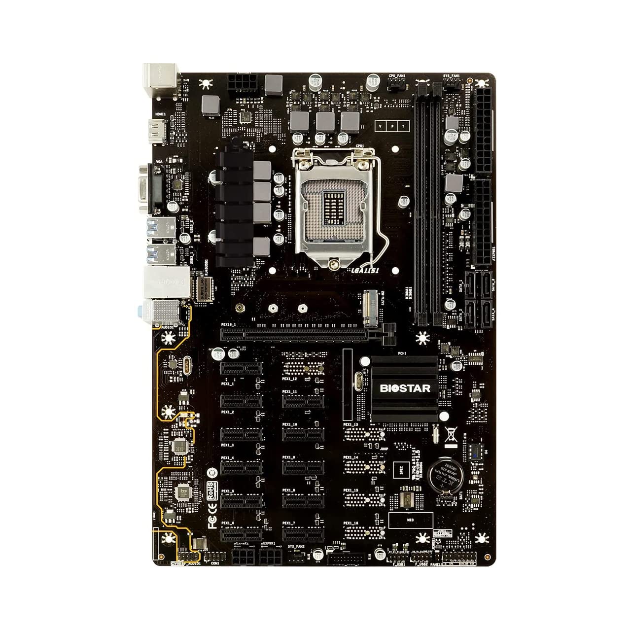 Amazon | 特別バンドル - Biostar TB360-BTC PRO 2.0 Ver.6.x ATX マザーボード LGA1151 DDR4  & AAAwave PCIE ライザー VER 011 PRO GPUマイニング用グラフィックエクステンション 1x~16x | AAAwave |  マザーボード 通販