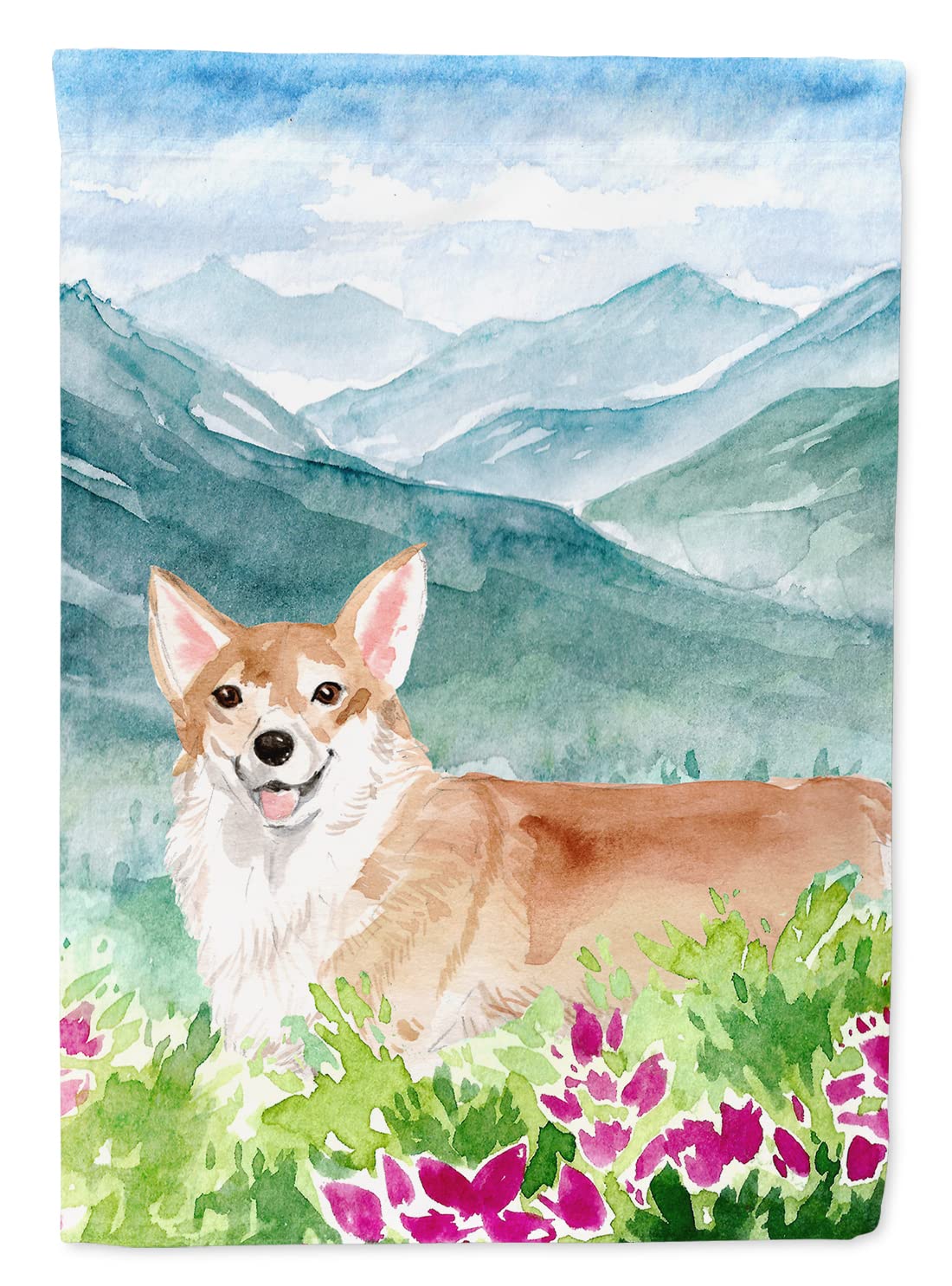 Drapeau Corgi pour jardin fleuri et aménagement extérieur de maison