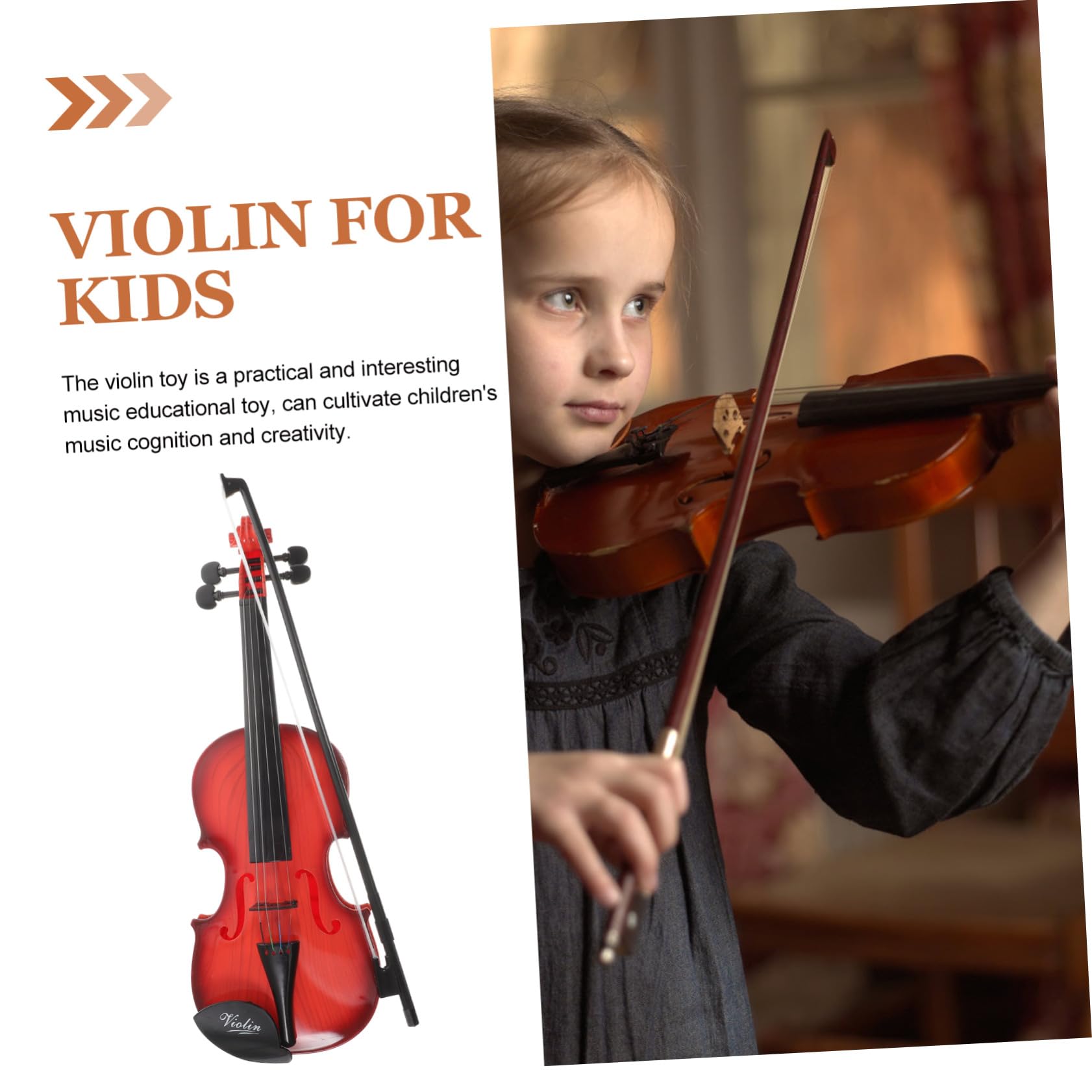 Violino Giocattolo per Bambini, Riproduzione Musicale 1 Pezzo in Plastica | Festa Scuola Decor, Forma Violino Piccola e Delicata, per Educazione Musicale e Compleanni