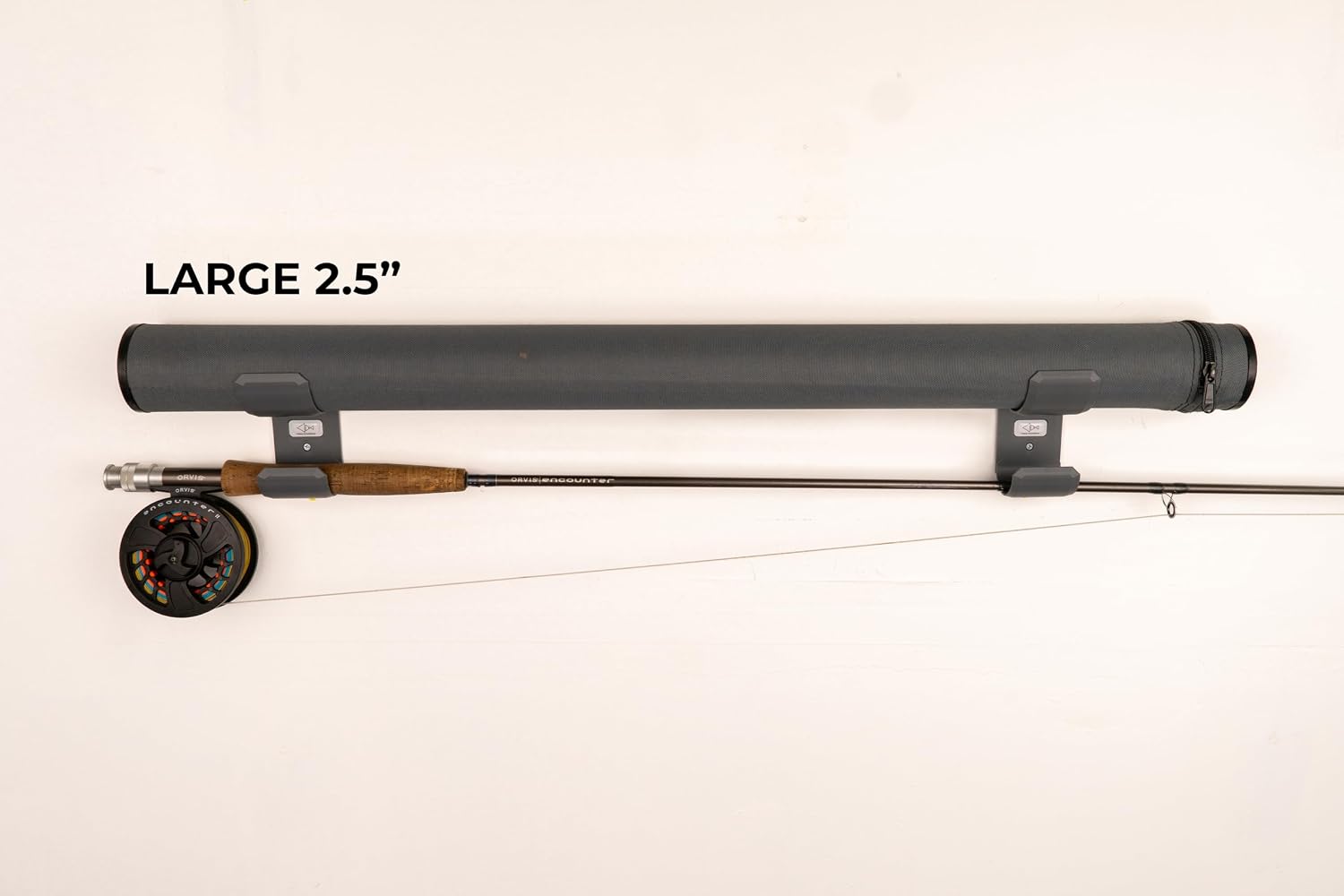 Fishing Rod Holder and Rod Tube Holder — Wall Mount Combo for Rod and Travel Case | PETG, Made in USA | Pesca Innovations