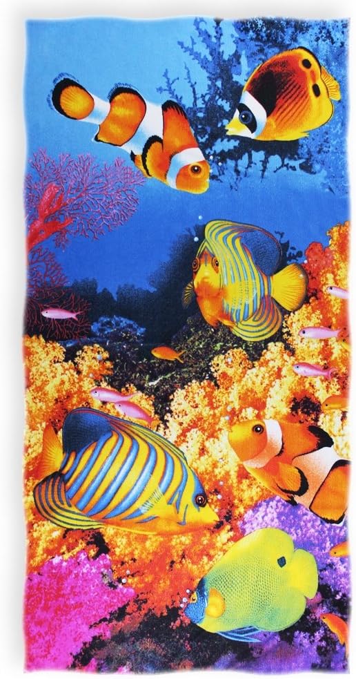 SURPRISE PIE Clownfish Microfiber Beach/Shower Towel