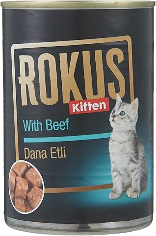 Rokus Yavru Kedi Konserve Maması, 410 G, Dana Etli