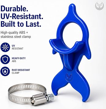 Pool Tails, 2 Pack Above Ground Swimming Pool Spa Hose Support Brackets Pipe Holder Accessories Fits Intex, Coleman, Bestway 1.5 inches or 38.1 mm Accessories (Blue)