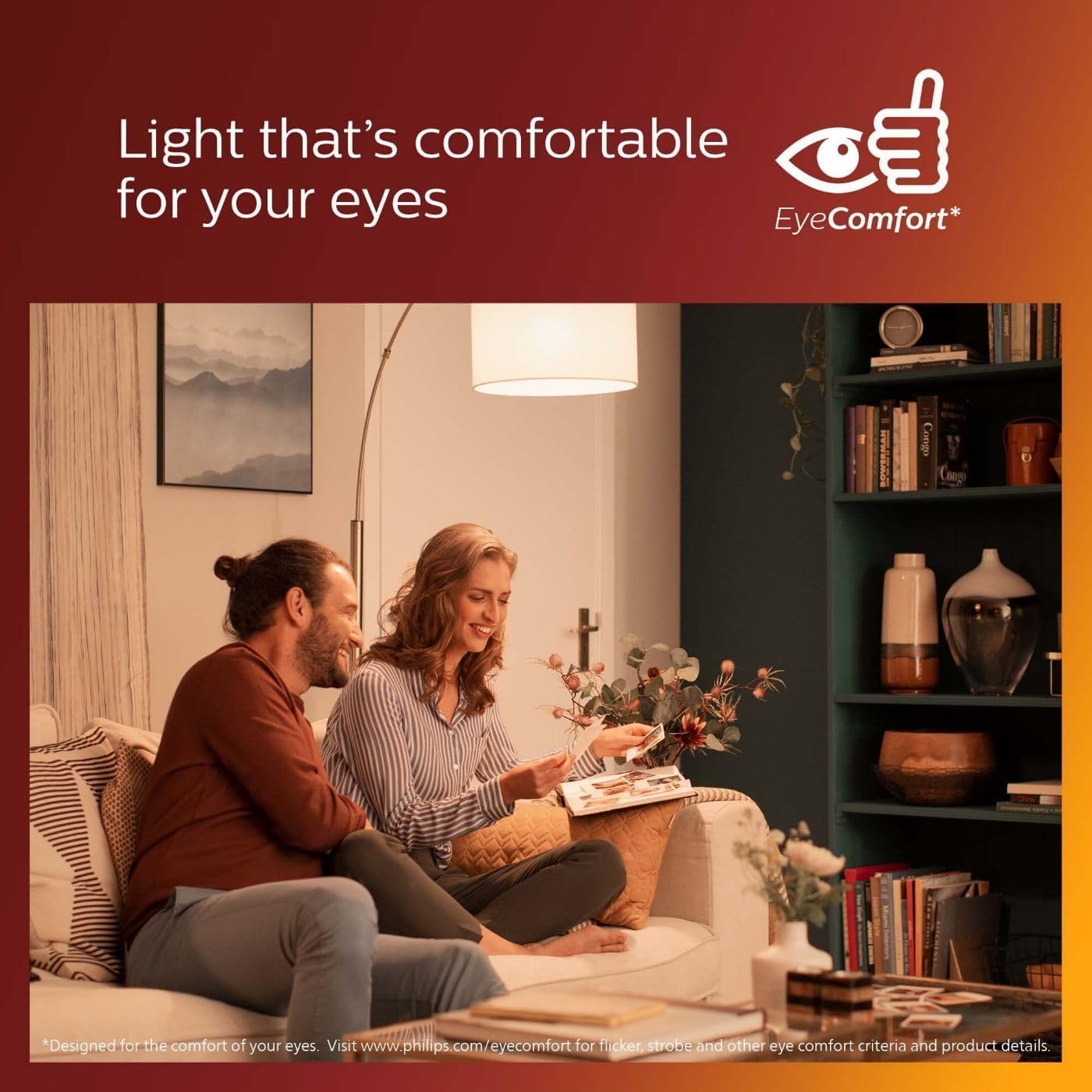PHILIPS LED 40W A19 1-Pack Vintage Edison Spiral Soft White (2700K) 500 Lumen (5.5W = 40W) Dimmable Clear Flicker-Free Light Bulb