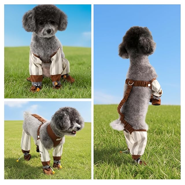 Foto 8 de 8 de XFSRG Pantalones para Perro a Prueba de Polvo Ajustables con Agarre Antideslizante Protectores para Acampar…